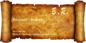 Beiner Ruben névjegykártya